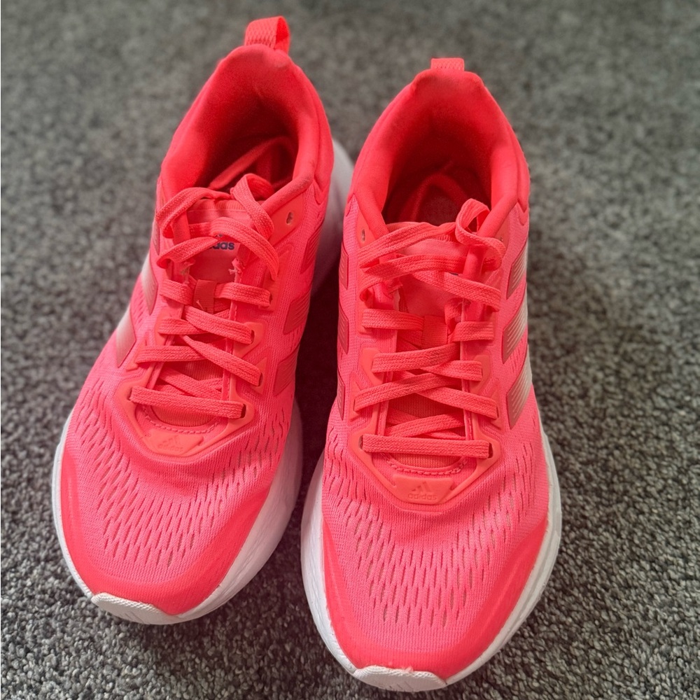 Adidas Pink Sneakers with Breathable Mesh Upper